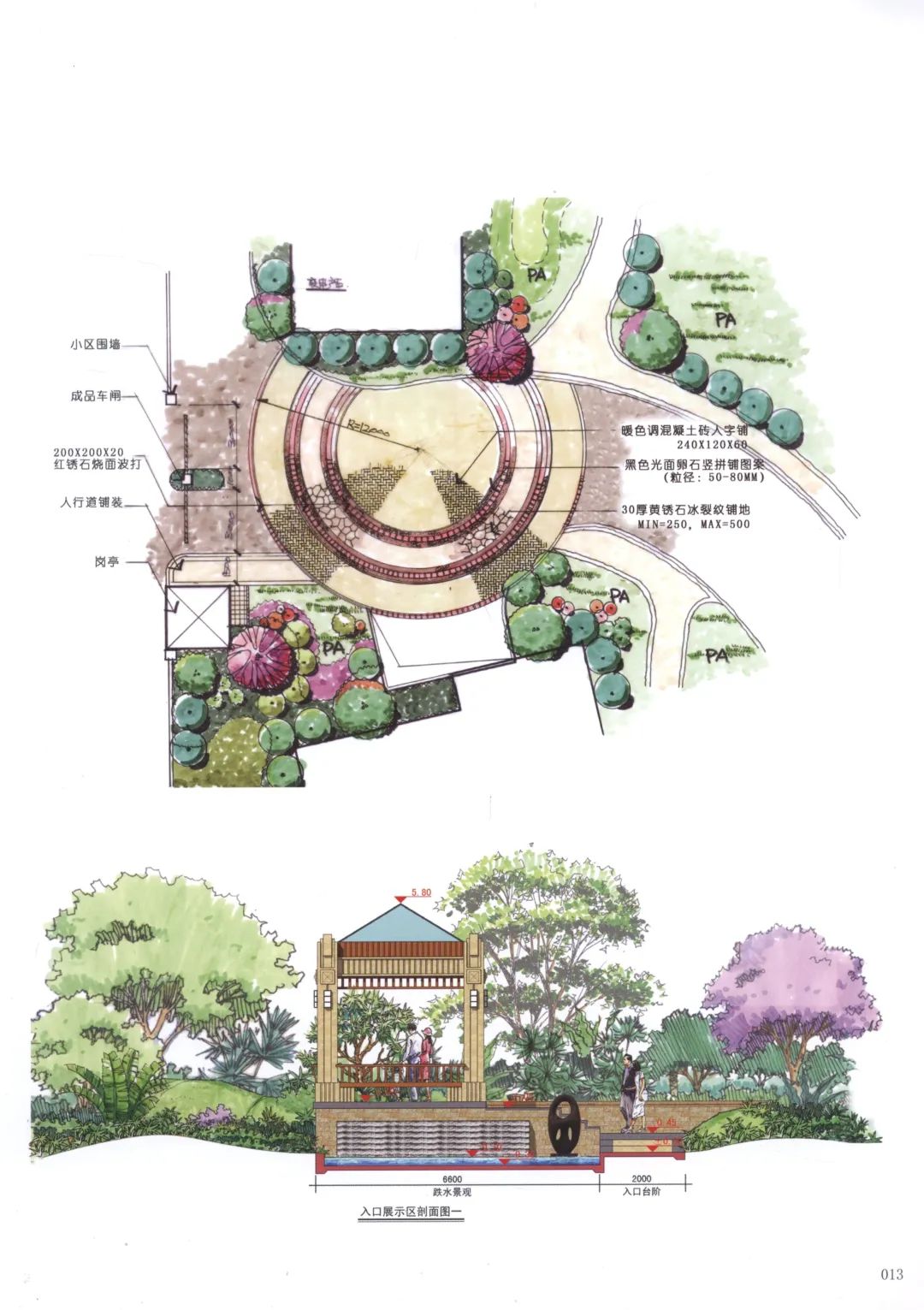 景观设计手绘收集录——入口景观