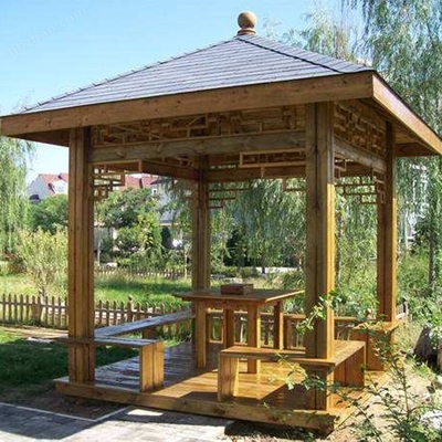 甘肃兰州休闲木凉亭-景观木凉亭